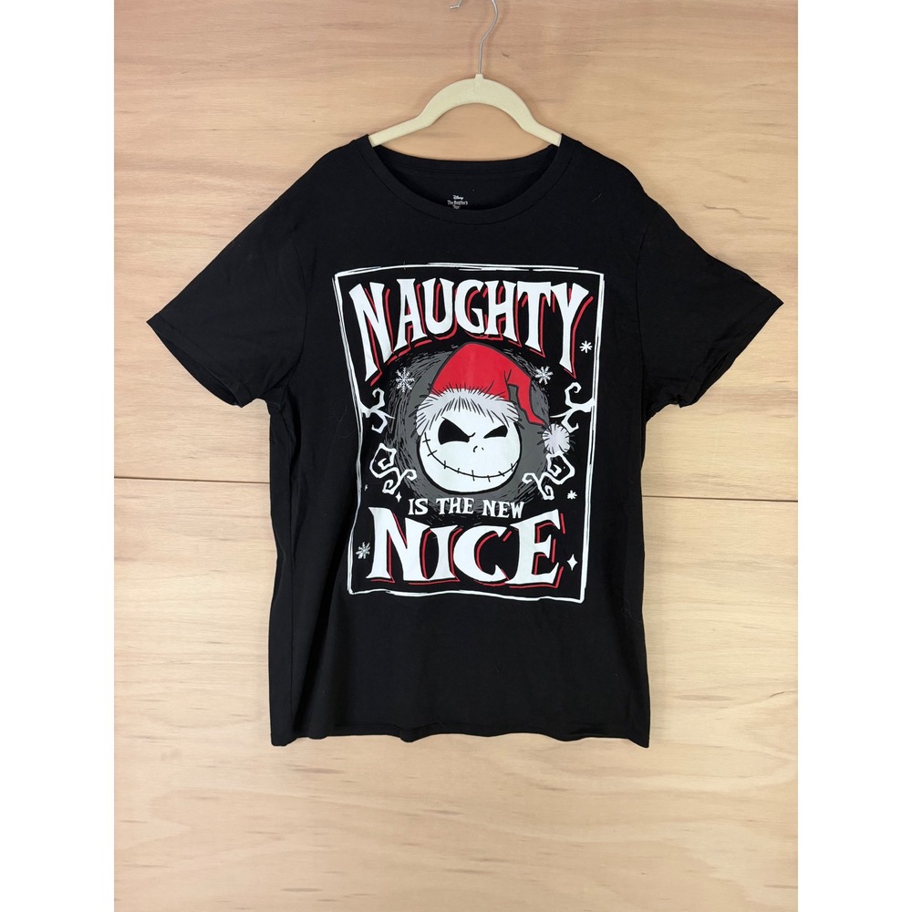 Disney Nightmare Before Christmas Jack Skellington Naughty New Nice Shirt XL